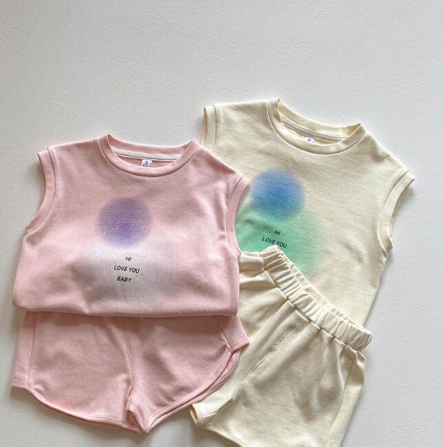 「2024」子供服★トップス+ズボン★セットアップ★韓国風子供服★2色★90-130CM