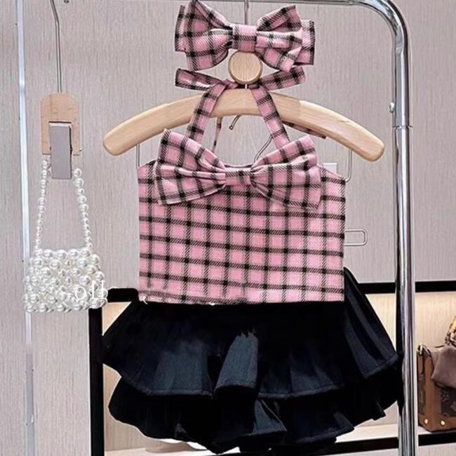 「2024」子供服★トップス+スカート★セットアップ★蝶結び★7-15#