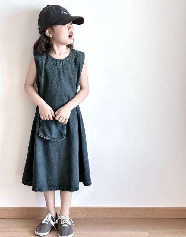 2024夏★子供服　デニムワンピース★100-150cm★