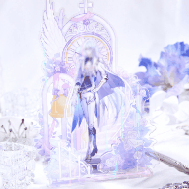 DIYパーツ アクリルスタンド展示 推し活 素材 缶バッジ用 展示台 バロック 鐘堂 天使 花フラワー 造景