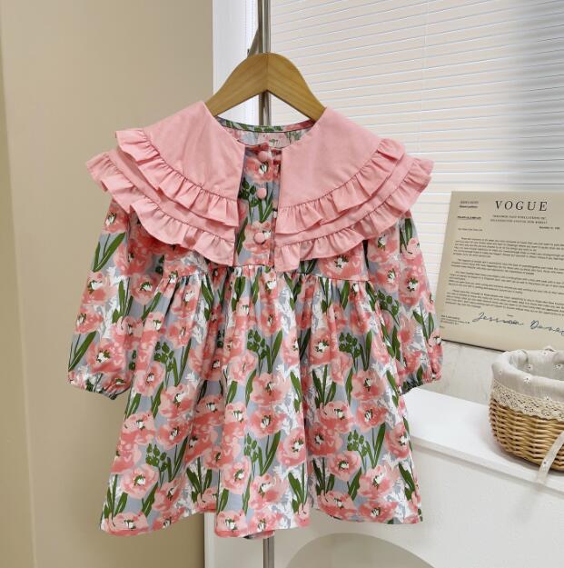 「2024」子供服★ワンピース★花柄★韓国風子供服★90-140CM