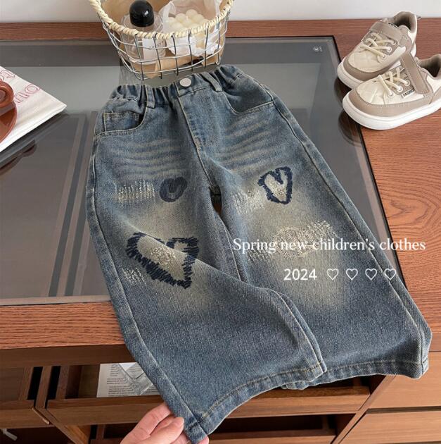 「2024」子供服★ボトムス★ジーンズ★ズボン★韓国風子供服★90-140CM