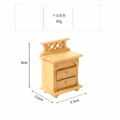 ミニチュア 1:12dollhouse ドールハウス用家具 フィギュア ぬい撮ドール撮影 サイドテーブル 引出し 微風景