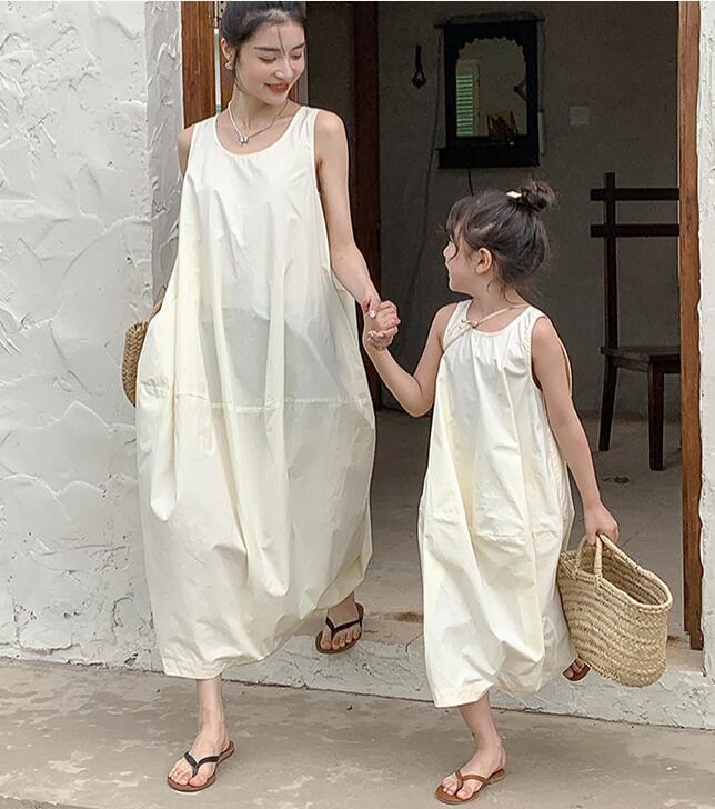 2024新品★子供服&親子服　ワンピース★80-140cm/SMLXL★