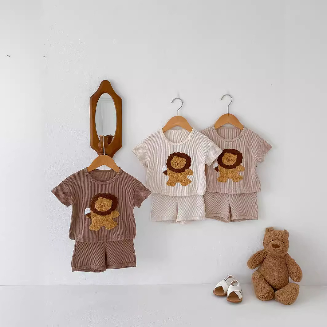 「2024」子供服★トップス+ショートパンツ★セットアップ★韓国風子供服★3色66cm〜100cm