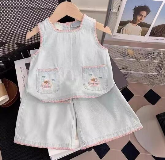 「2024」子供服★トップス+ズボン★セットアップ★韓国風子供服★デニム★90-140CM