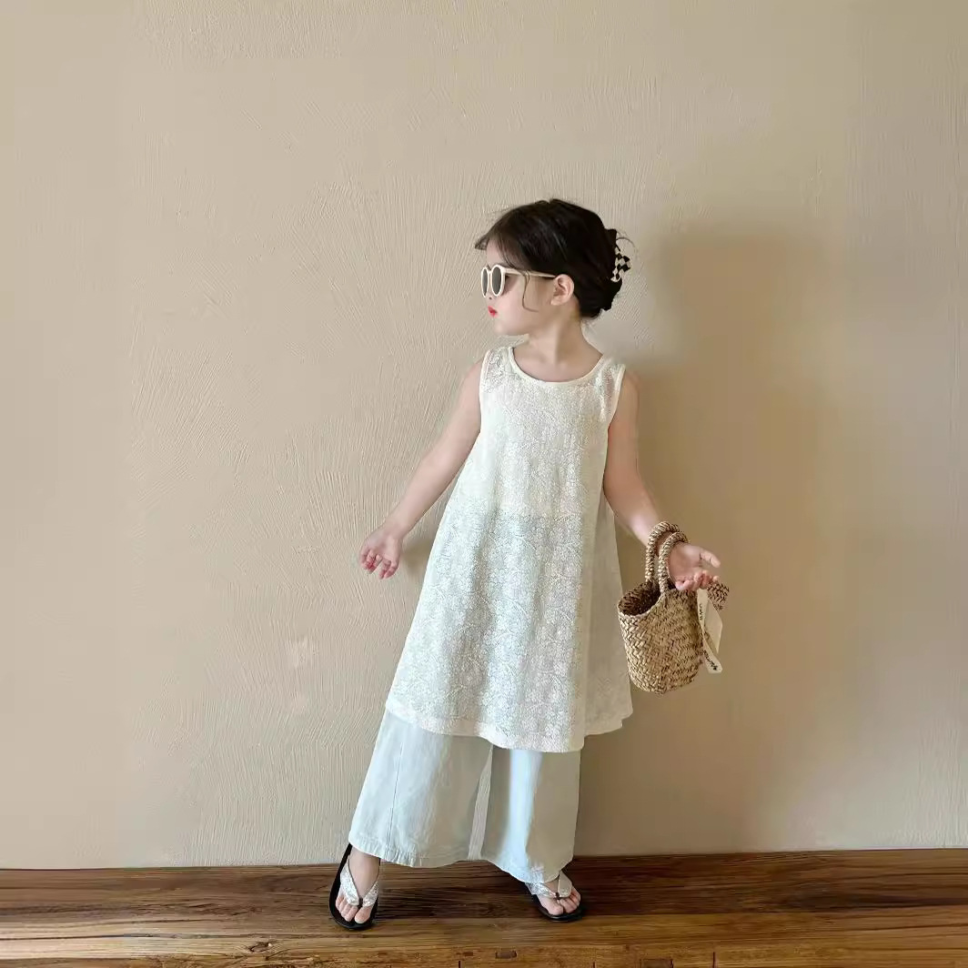 2024夏★子供服　キャミソール&ブラウス&ズボン分けて販売★90〜140cm