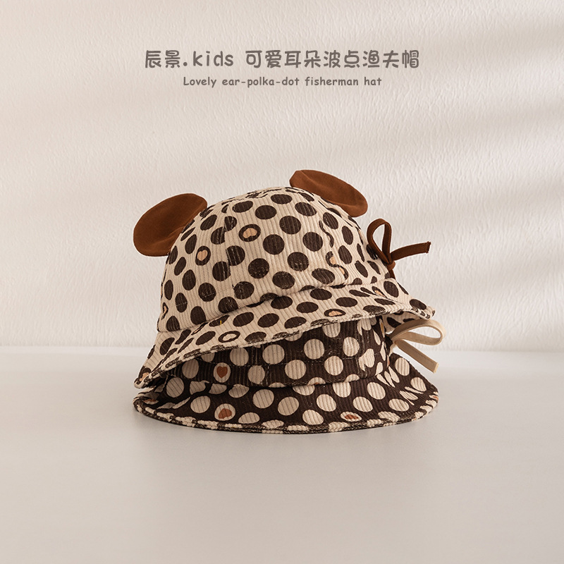 「2024」子供用★帽子★バケットハット★キッズ★水玉★3色