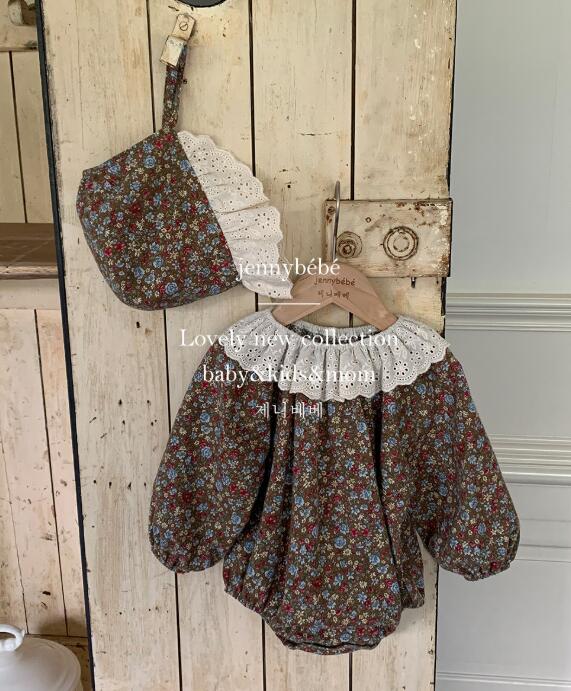 2024秋新入荷jen★ベビー服　ロンパース+帽子★66cm〜90cm