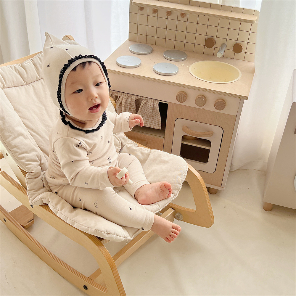 2024秋YQ★子供服 トップス+ズボン+帽子　セットアップ★66cm〜90cm 2色