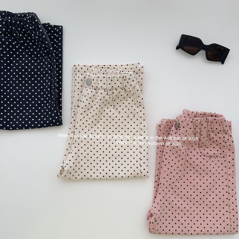 「2024」子供服★ズボン★ボトムス★ドット★韓国風子供服★3色90cm〜150cm