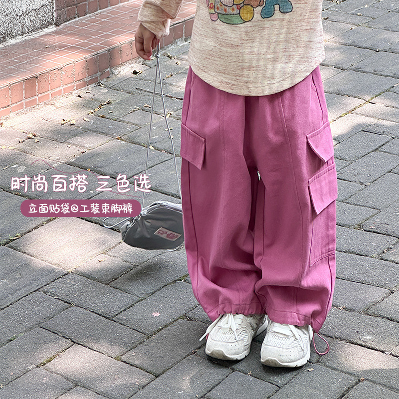 2024★春秋新作★韓国風子供服★ズボン★90〜150 3色