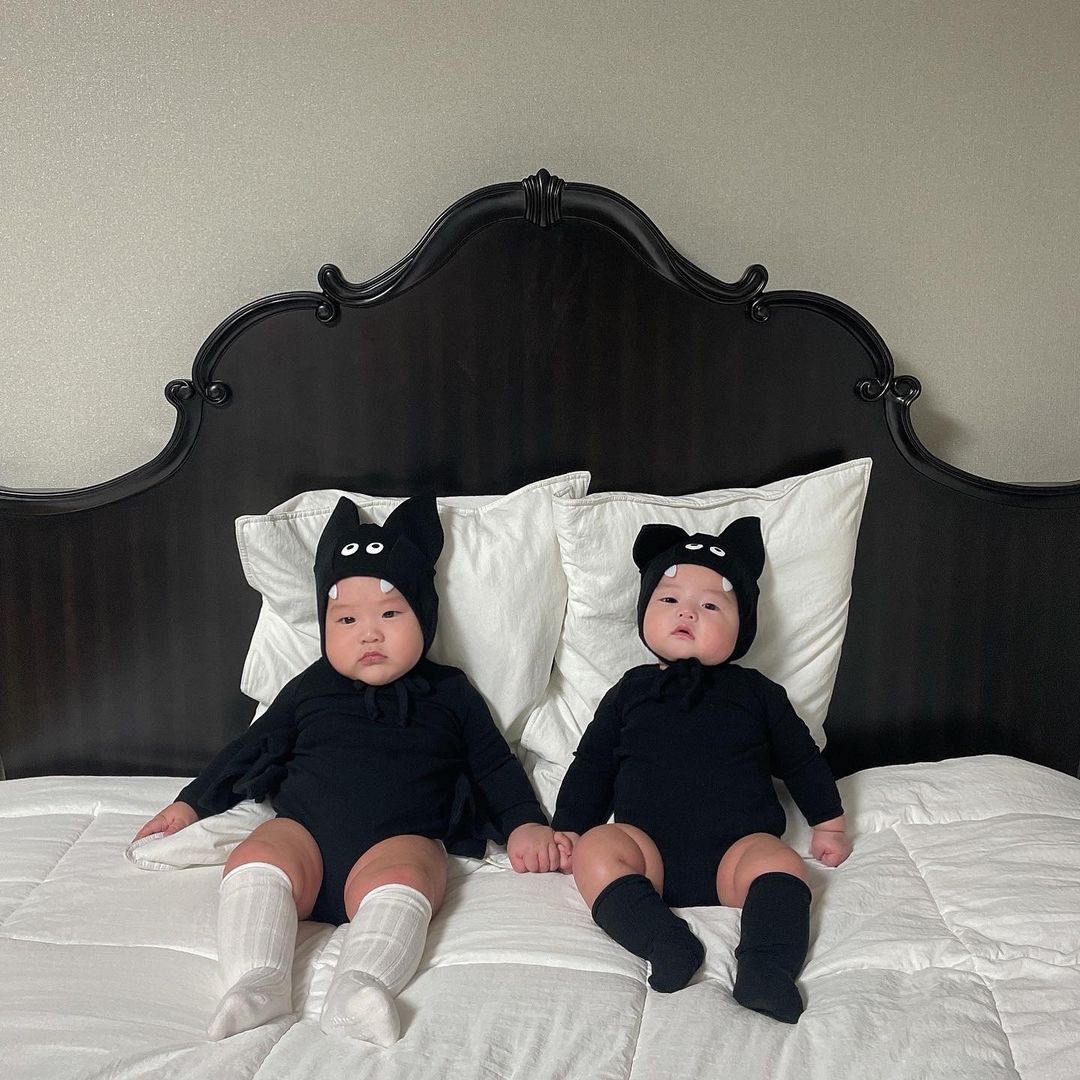 2024★韓国風ベビー服★トップス+ズボン+帽子★ロンパース+帽子★ハロウィン★66cm〜100cm 2色