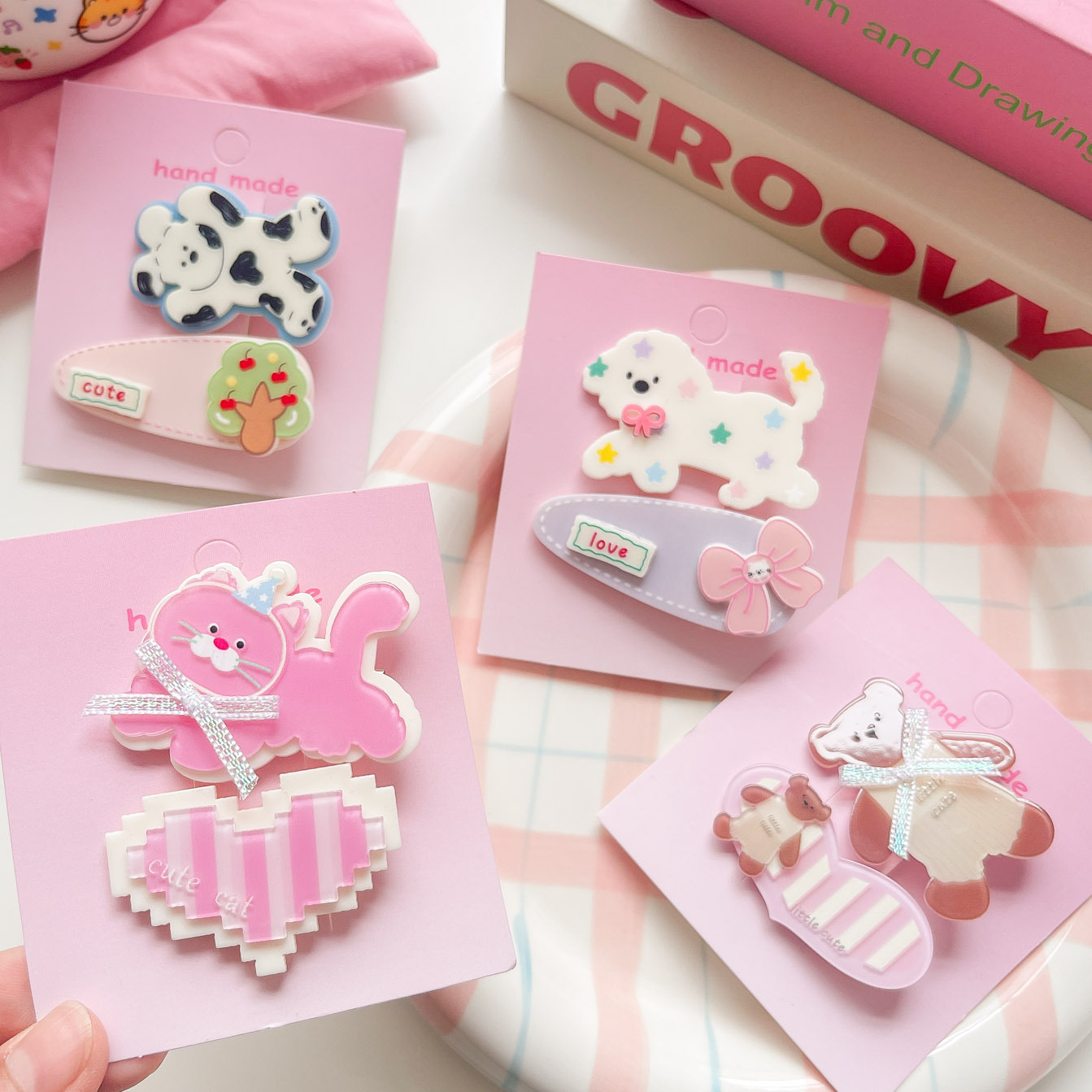 雑貨★子供用髪飾り　ヘアビン★アクセサリー★4