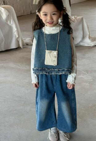 2024秋新入荷★子供服　トップス&デニムセット分けて★90cm〜150cm