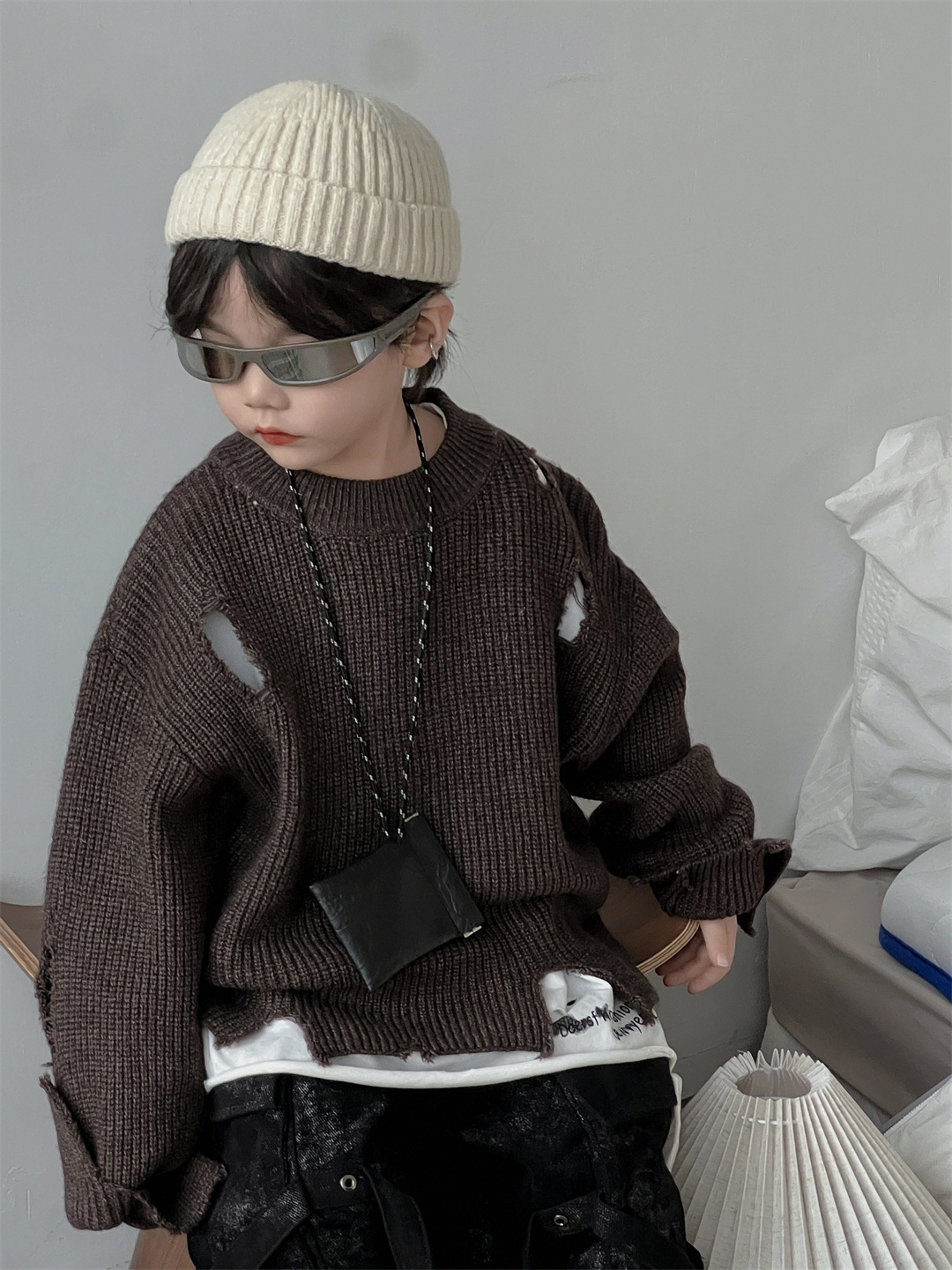 「2024」子供服★トップス★ニット★セーター★韓国風子供服★2色90cm〜140cm