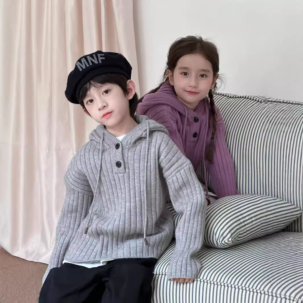 「2024」子供服★トップス★ニット★セーター★韓国風子供服★4色90cm〜140cm