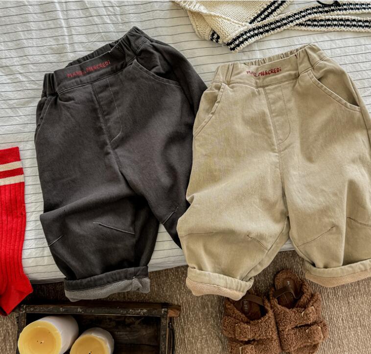 2024秋冬新品★子供服　ズボン  厚手★80cm〜130cm 2色