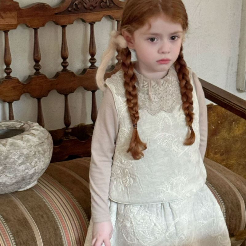 2024秋冬otaly★子供服　ベスト+スカートセットアップ★90cm〜130cm