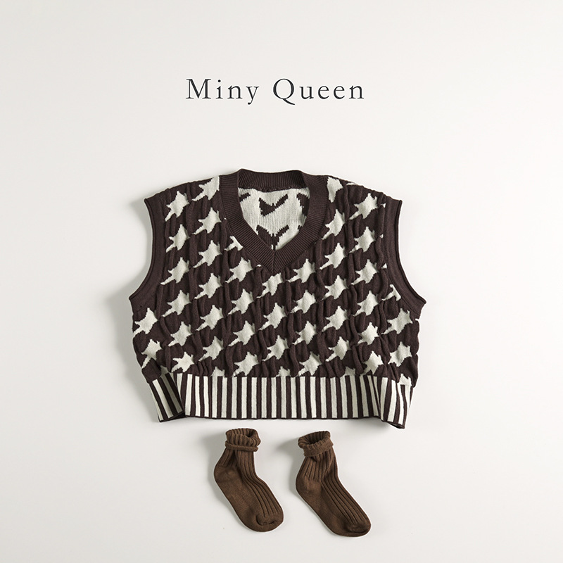 2024秋新品★子供服　ニットベスト★80cm〜130cm