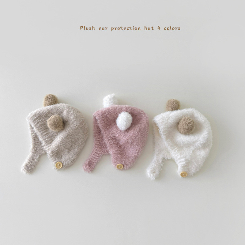 「2024」子供用★帽子★耳カバー★毛糸帽子★ベビー★暖かい★4色