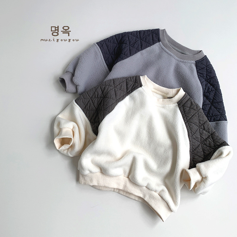 2024秋冬新品★子供服　トレーナー　トップス　裏起毛★80cm〜130cm 2色