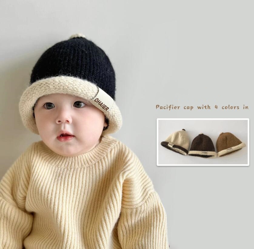 「2024」子供用★帽子★ニット帽子★ベビー★韓国風★可愛い★4色