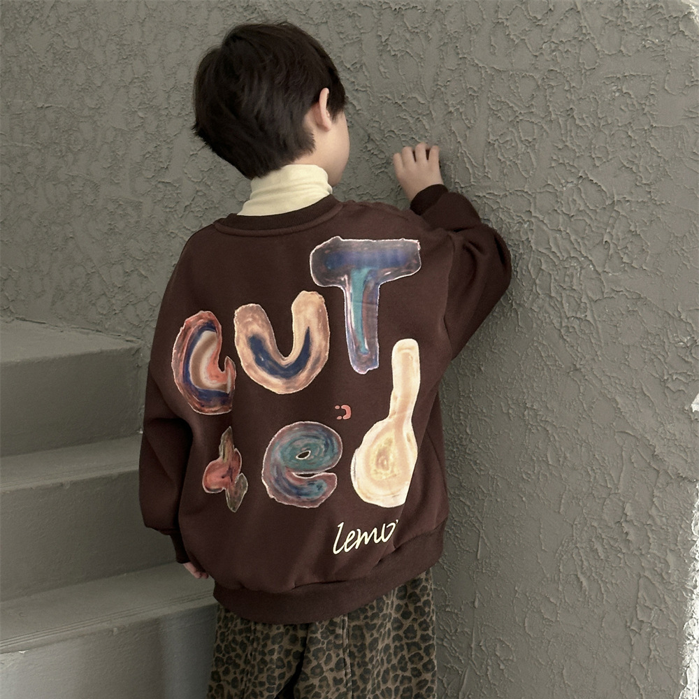 「2024」子供服★トップス★長袖★裏起毛★韓国風子供服★2色100cm〜160cm