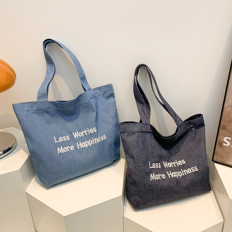 「2024」バッグ★ショルダーバッグ★デニムバッグ★トートバッグ★大容量 ★2色