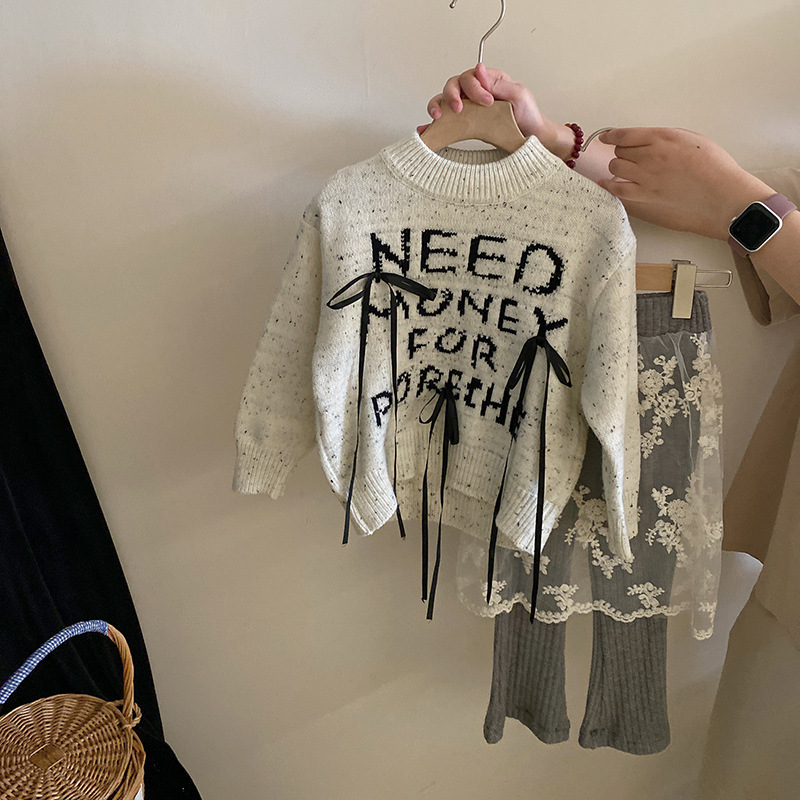 2024★秋冬新作★韓国風子供服★セーター★ズボン★110cm〜150cm 2色