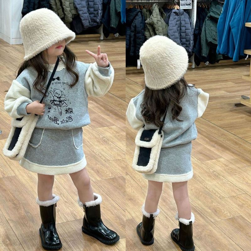 2024秋冬新品★子供服 　トップス+スカート　セット★7/90-95cm〜15/120-130cm