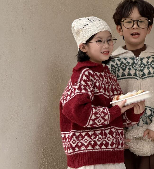 「2024」子供服★トップス★ニット★セーター★韓国風子供服★2色90cm〜150cm