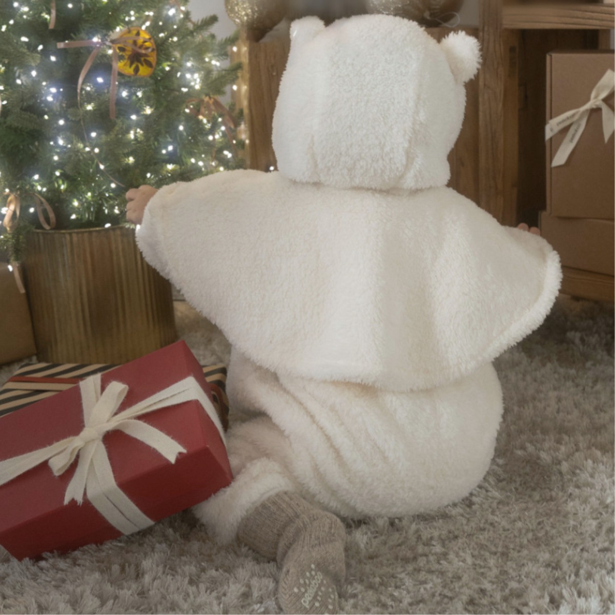 2024秋冬新入荷★ベビー服　ロンパース&マント分けて★66cm〜90cm 2色