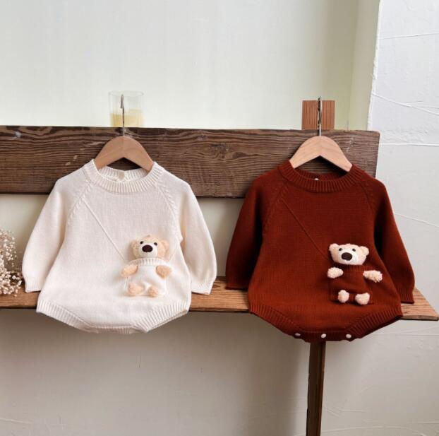 「2024」子供服★ロンパース★連体服★ニット★韓国風子供服★2色66cm〜100cm