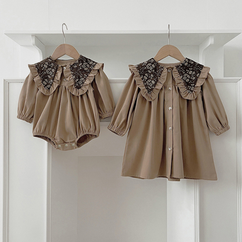 「2024」子供服★ロンパース★ワンピース★韓国風子供服★4色66cm〜90cm/90cm〜130cm