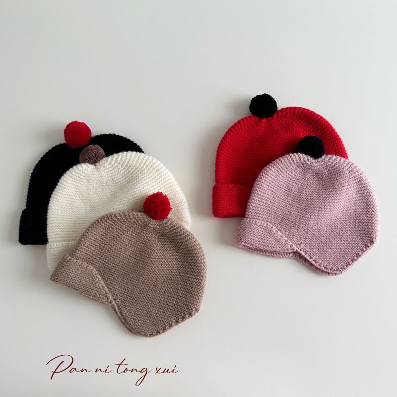 「2024」子供用★帽子★ニット帽子★耳カバー★防寒★キッズ★暖かい★5色