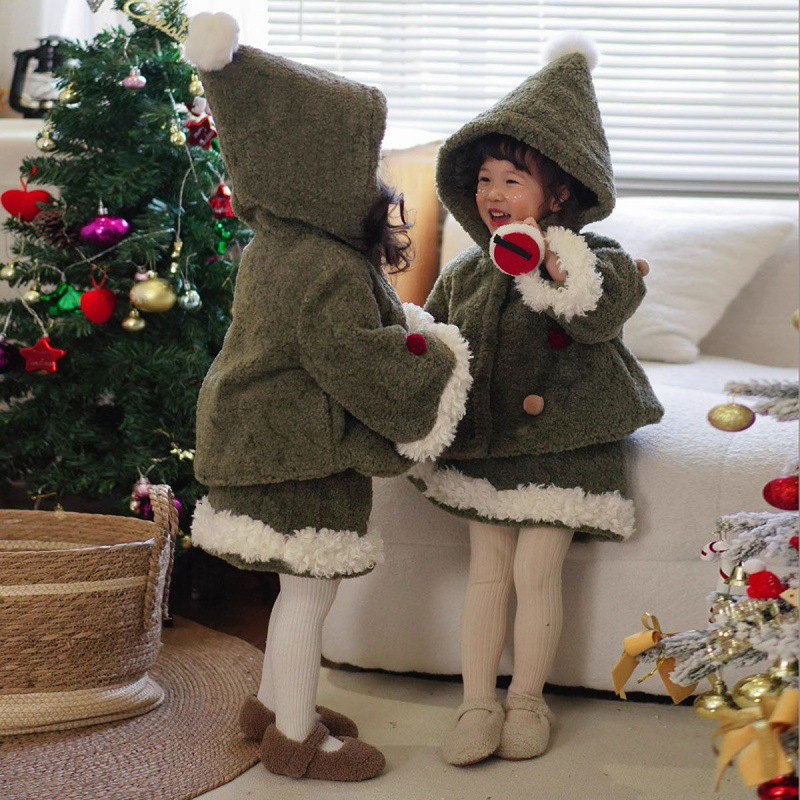 2024冬新作★子供服　クリスマス服　セットアップ★90cm〜140cm