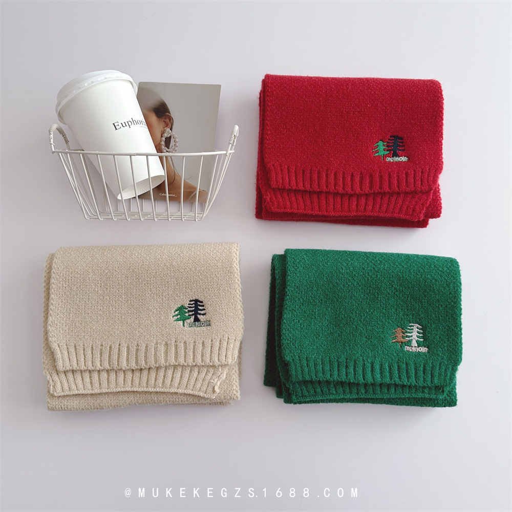 「2024」クリスマス★子供用★マフラー★防寒★襟巻き★ネックウォーマー★暖かい★3色