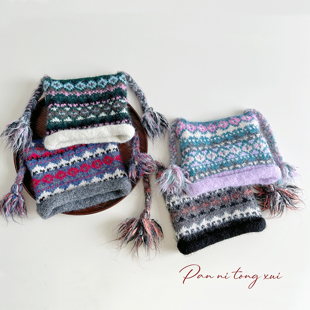 「2024」子供用★帽子★ニット帽子★キッズ★防寒★暖かい★4色