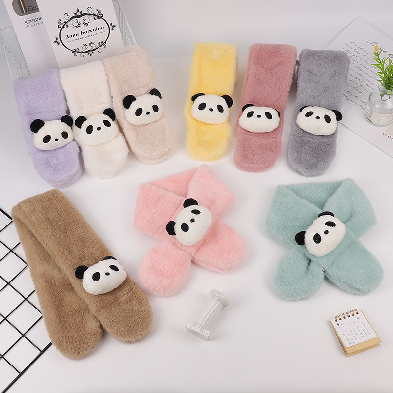 「2024」★子供用★マフラー★防寒★襟巻き★ネックウォーマー★キッズ★パンダ★9色