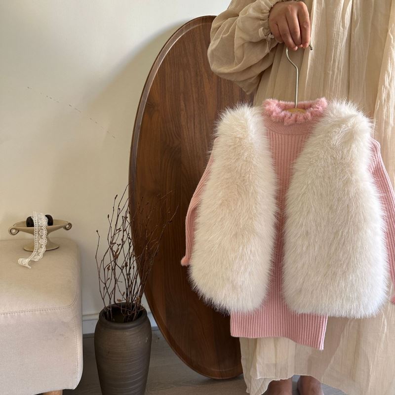 2024秋冬新品★子供服 　ベストコート&ワンピース分けて★90cm〜130cm 2色