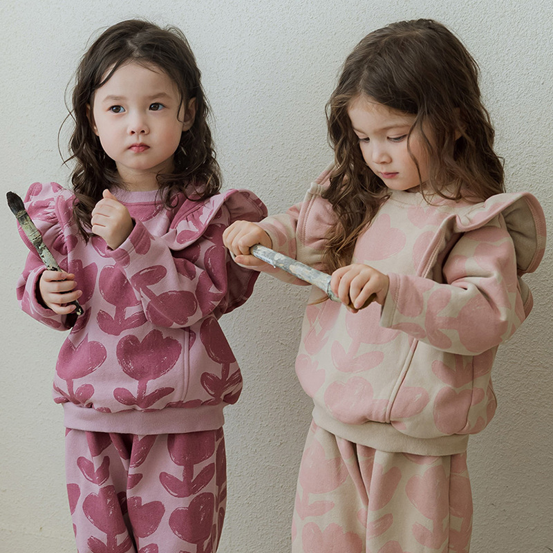 2024★秋冬新作★韓国風子供服★裏起毛★トレーナー★90cm〜150cm 2色