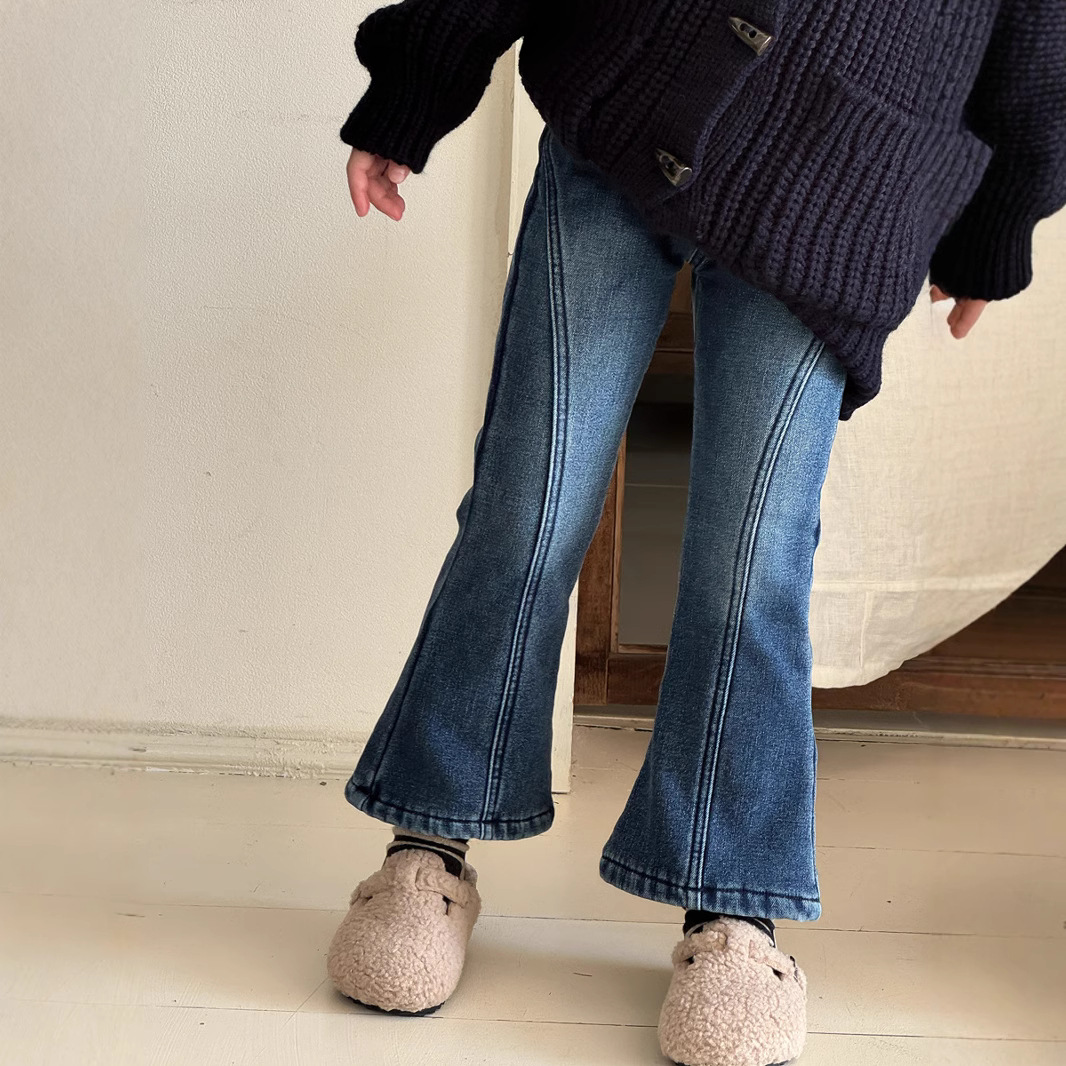 2024冬新入荷Y★子供服　デニムズボン　裏起毛★90cm〜150cm