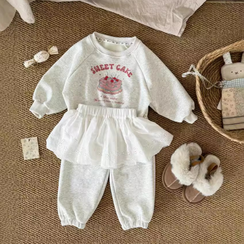 2024★秋冬新作★韓国風ベビー服★トップス+ズボン★スカート★90cm〜140cm 2色