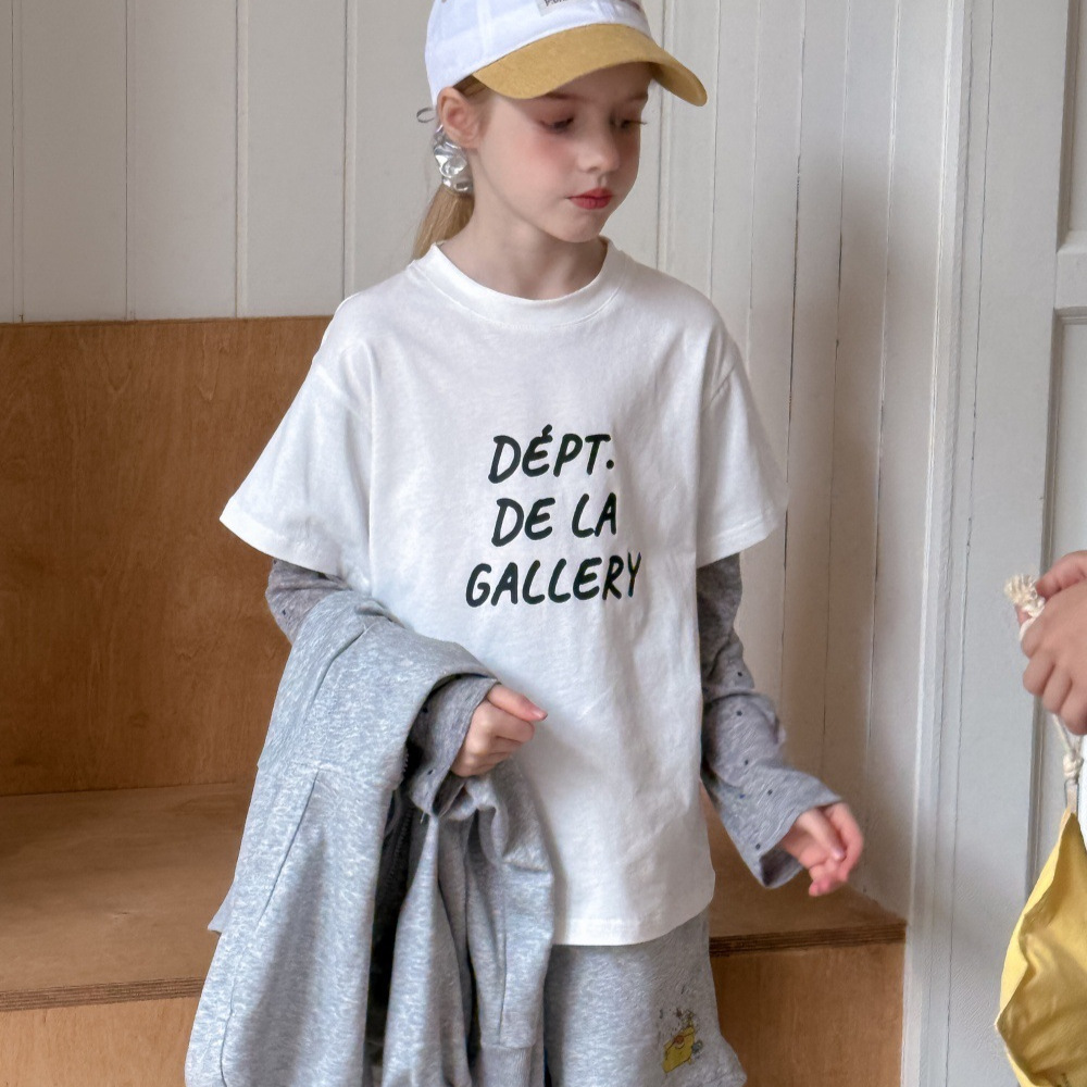 2025春新作MK★子供服　重ね着長袖トップス★90〜150cm 2色