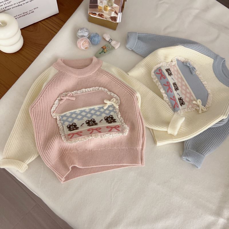 「2025」子供服★トップス★ニット★セーター★韓国風子供服★2色90cm〜130cm