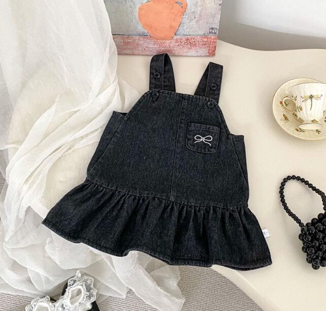 「2025」子供服★デニムワンピース★ノースリーブ★韓国風子供服★73cm〜120cm