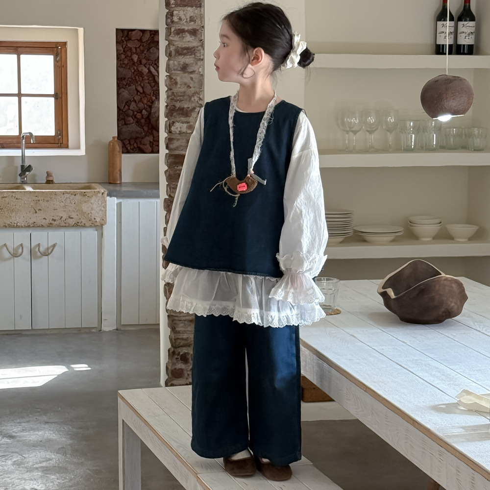 2025★春秋新作★韓国風ベビー服★ベスト+ズボン★シャツ★90cm〜150cm 2色