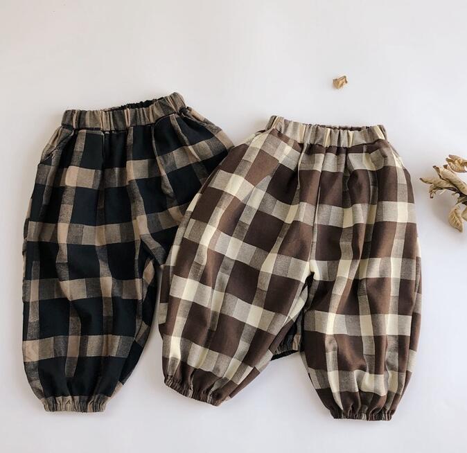 「2025」子供服★ズボン★ボトムス★チェック柄★韓国風子供服★2色80cm〜130cm