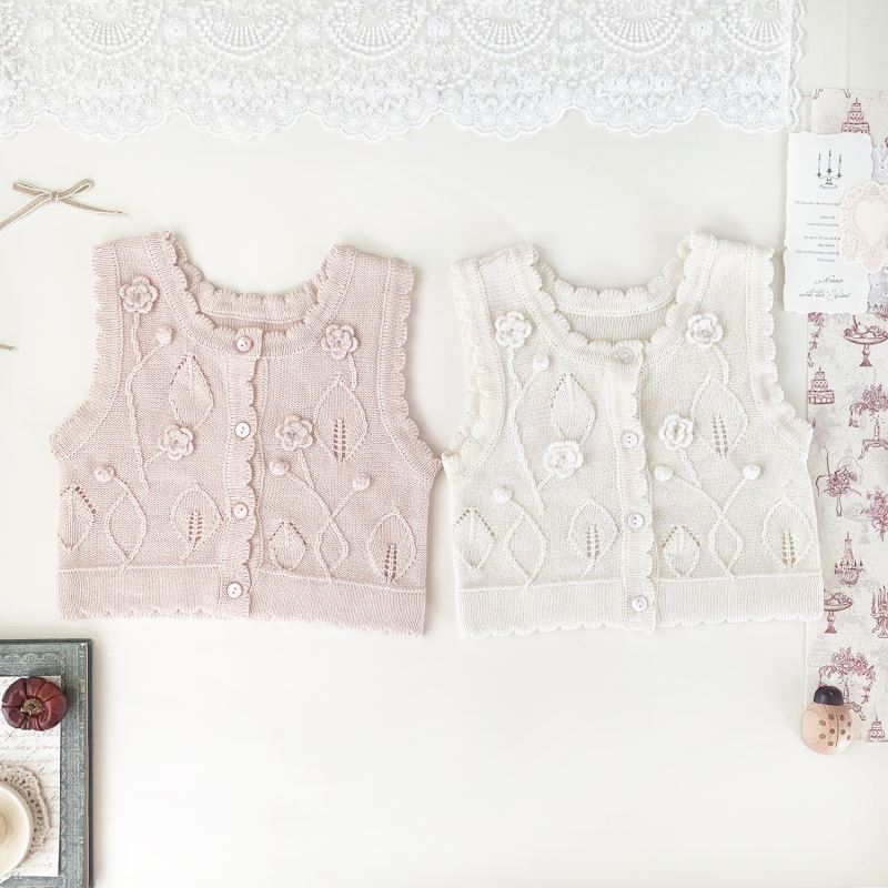 2025年新Cu★子供服　ニットベスト★73CM〜110cm 2色